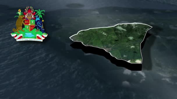 Parishes Grenada Animation Map — Stock video