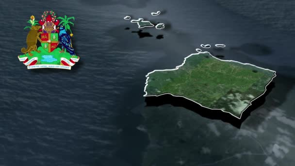 Grenada Animasyon Haritası Cemaatleri — Stok video