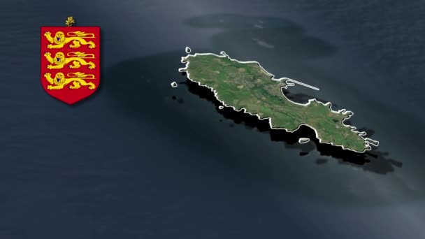 Mapa Animación Parroquias Guernsey — Vídeos de Stock