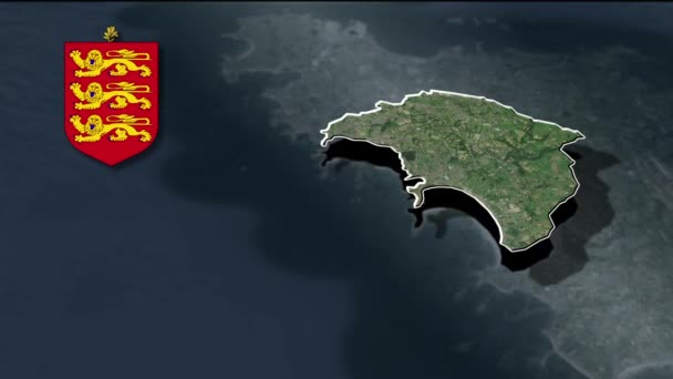 Parrocchie Guernsey Mappa Animazione — Video Stock