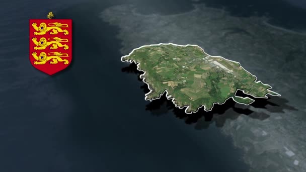 Parrocchie Guernsey Mappa Animazione — Video Stock