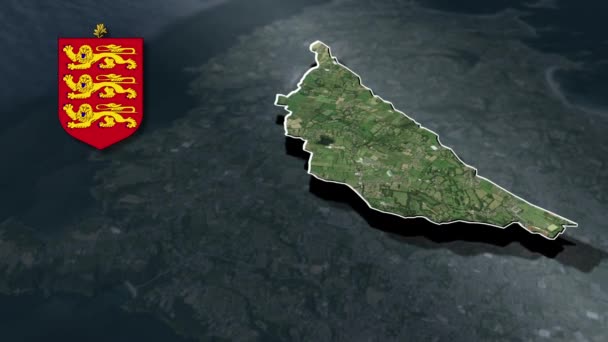 Paróquias Guernsey Mapa Animação — Vídeo de Stock