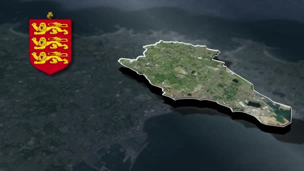 Paróquias Guernsey Mapa Animação — Vídeo de Stock