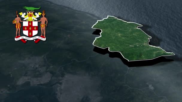 Mapa Animação Das Paróquias Jamaica — Vídeo de Stock