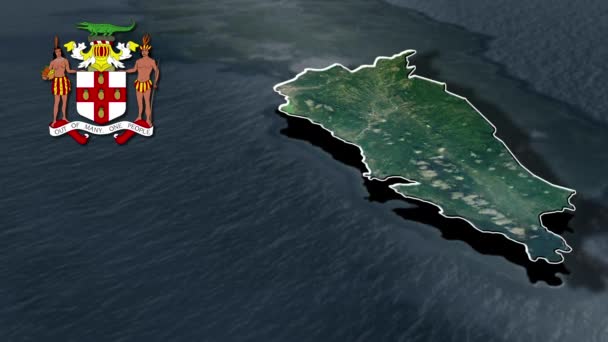 Parishes Jamaica Animation Map — Stock Video