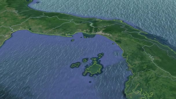 Provinzen Und Regionen Panamas — Stockvideo