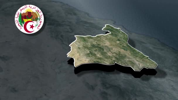 Provinces Algeria Animation Map — Stock Video