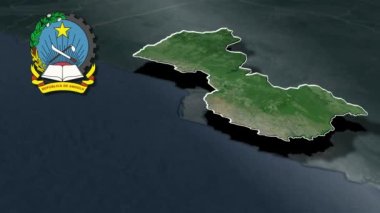 Angola animasyon haritasının vilayetleri