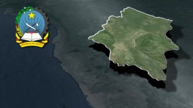 Angola animasyon haritasının vilayetleri