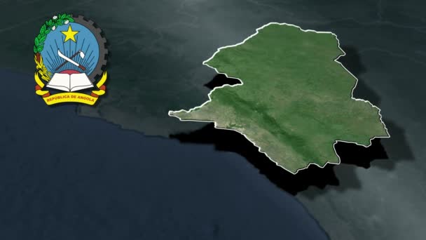 Provinces Angola Animation Map — Stock Video