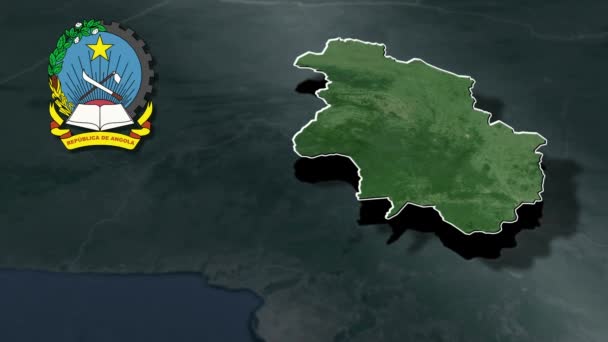 Mapa Animación Provincias Angola — Vídeo de stock