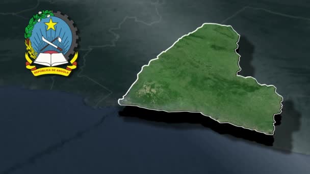 Carte Animation Des Provinces Angola — Video