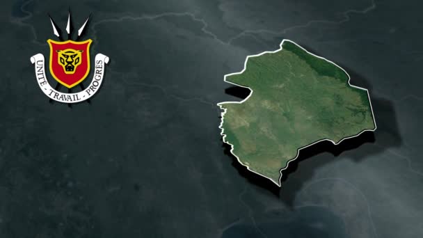 Provincie Burundi Animační Mapa — Stock video