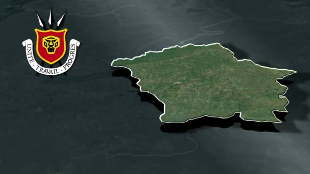 Mapa Animacji Prowincji Burundi — Wideo stockowe