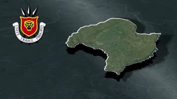 Mapa Animacji Prowincji Burundi — Wideo stockowe