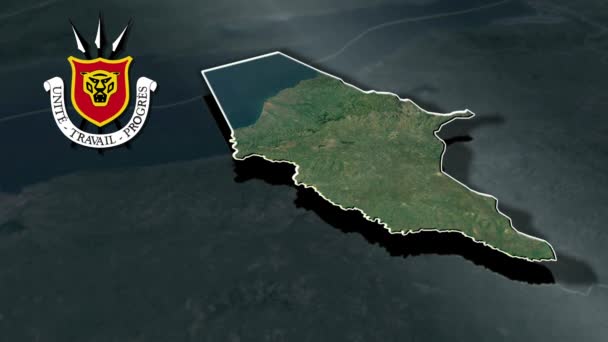 Provinces Burundi Animation Map — Stock Video