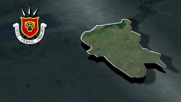 Animationskarte Der Burundischen Provinzen — Stockvideo