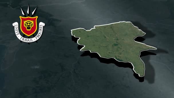 Mapa Animación Las Provincias Burundi — Vídeos de Stock