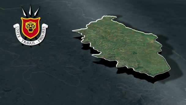 Mapa Animación Las Provincias Burundi — Vídeo de stock