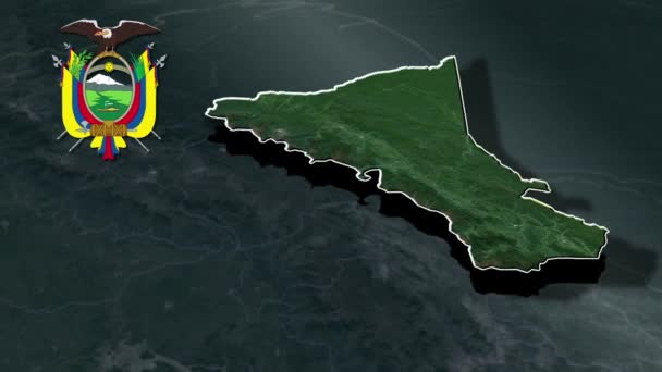 Mapa Animación Provincias Ecuador — Vídeo de stock