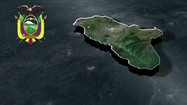 Mappa Delle Province Dell Ecuador — Video Stock