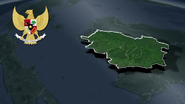 Provinces Indonesia Animation Map — Stock Video