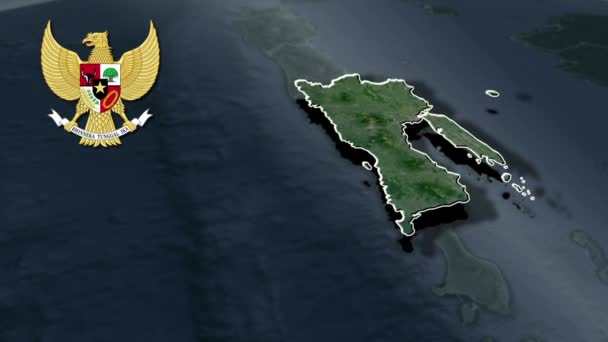 Provinces Indonesia Animation Map — Stock Video