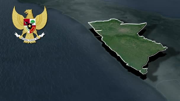 Carte Animation Des Provinces Indonésie — Video