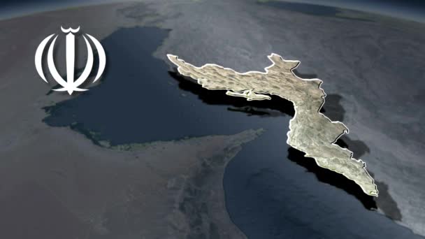 Mapa Animacji Prowincji Iranu — Wideo stockowe