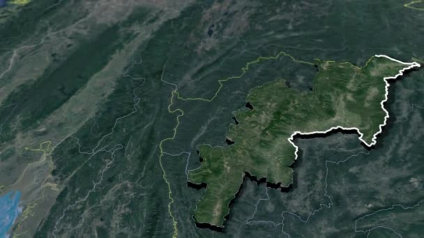 Province Della Thailandia Mappa Animazione — Video Stock