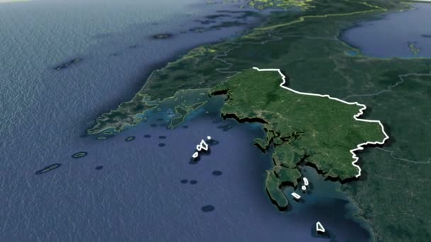 Province Della Thailandia Mappa Animazione — Video Stock