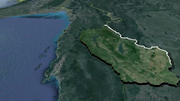 Province Della Thailandia Mappa Animazione — Video Stock