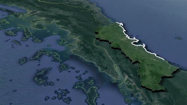 Províncias Tailândia Mapa Animação — Vídeo de Stock