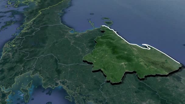 Provinces Thaïlande Carte Animation — Video