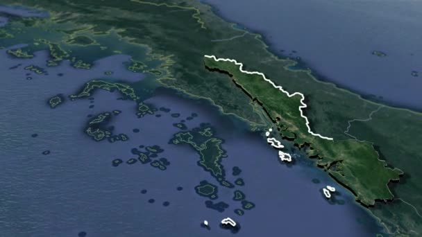 Provinces Thailand Animation Map — Stock Video