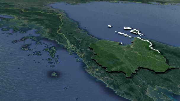 Province Della Thailandia Mappa Animazione — Video Stock