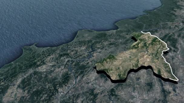 Provinces Turkey Animation Map — Stock Video