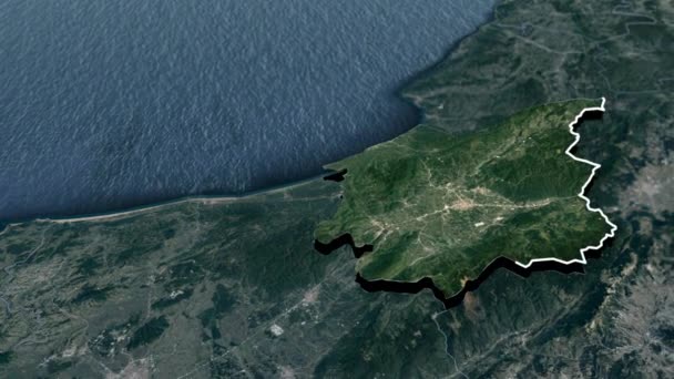 Animační Mapa Provincie Turecko — Stock video