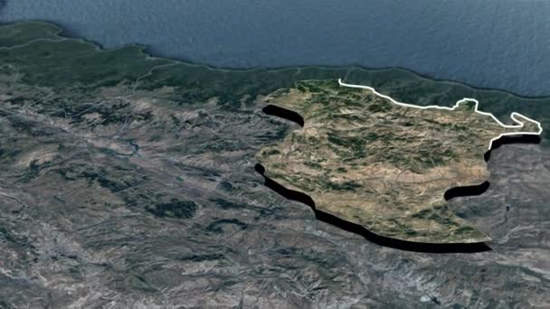 Turkin Maakunnat Animaatiokartta — kuvapankkivideo