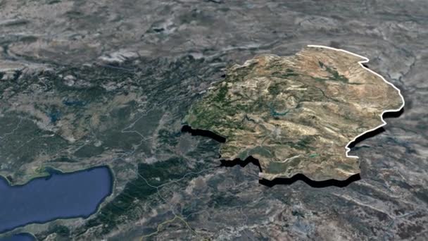Mapa Animacji Prowincji Turcji — Wideo stockowe