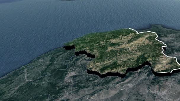 Animační Mapa Provincie Turecko — Stock video