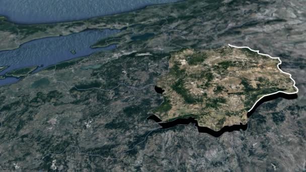 Provinces Turkey Animation Map — Stock Video