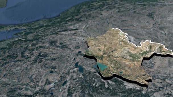 Mappa Dell Animazione Delle Province Della Turchia — Video Stock