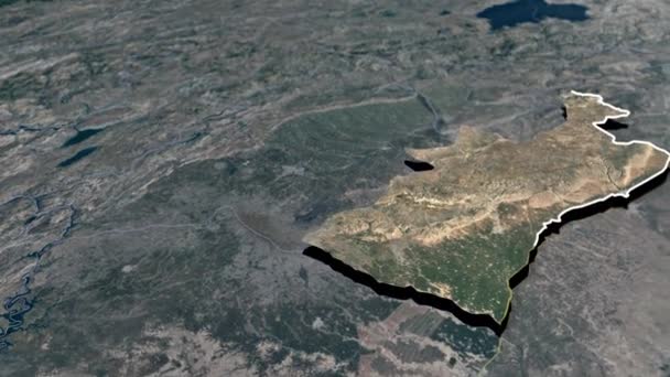 Mappa Dell Animazione Delle Province Della Turchia — Video Stock