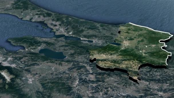 Mapa Animación Las Provincias Turquía — Vídeo de stock