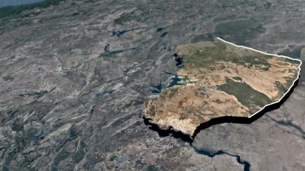 Türkiye Nin Canlandırma Haritası — Stok video