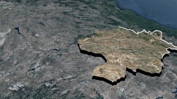 Peta Animasi Provinsi Turki — Stok Video