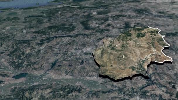 Mappa Dell Animazione Delle Province Della Turchia — Video Stock