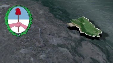 Arjantin 'in idari bölümleri Tucuman Whit Arma Animasyon Haritası
