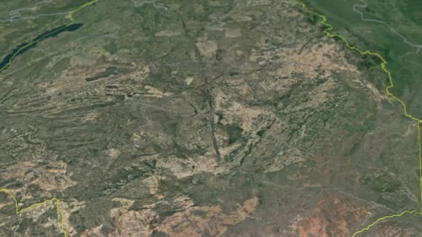 Mapa Animação Das Províncias Zimbabué — Vídeo de Stock